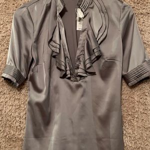New York and Company, extra small gray silver dress blouse